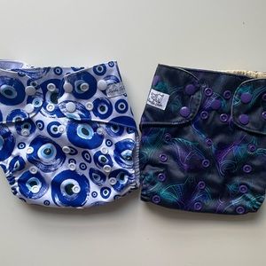 Cloth Diapers (2) - GordisTela - washed in Tide - 8-42 lbs